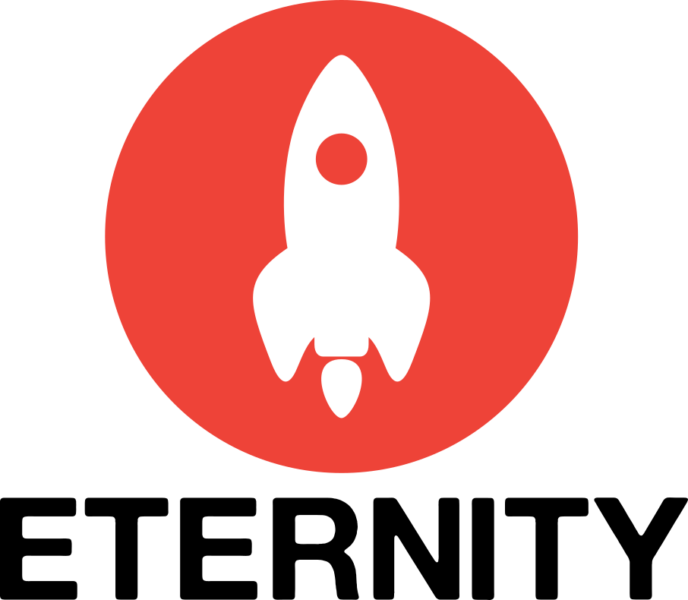 Rocketship logo for Eternity Marketing